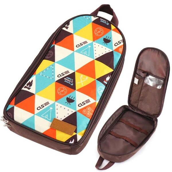 Nevenka Cooking Utensils Organizer Travel Bag Portable Pouch for BBQ Camp Kitchen Kit-Triangle