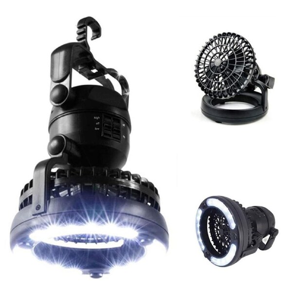 Nevenka 2-in-1 Portable 18 LED Camping Lantern with Ceiling Fan