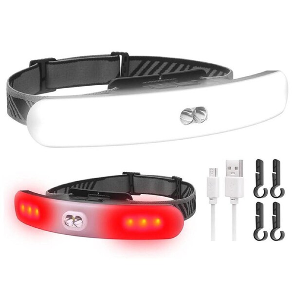 Nevenka LED Headlamp USB Rechargeable with Red Light Adjustable 6 Modes