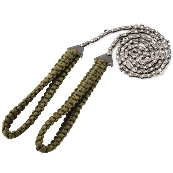 Nevenka Pocket Chainsaw with Paracord Handle Wood Cutting for Camping Hunting