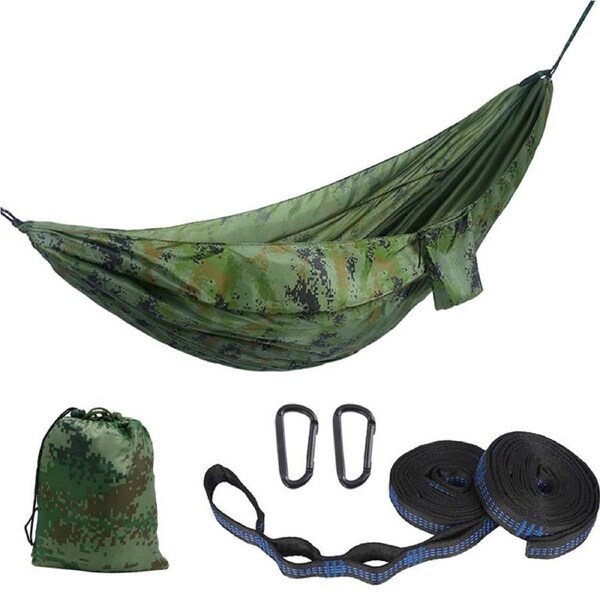 Nevenka Camping Portable Hammocks with 2 Tree Straps for Travel Beach Backyard-Camouflage