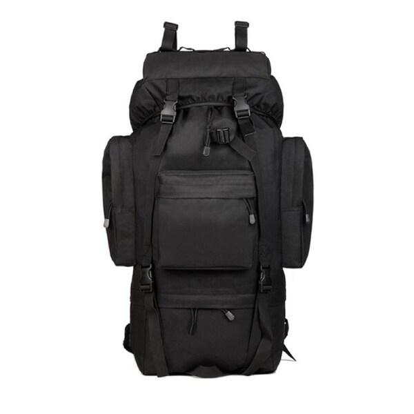 Nevenka 65L Extra Large Camping Waterproof Backpack For Men-Black