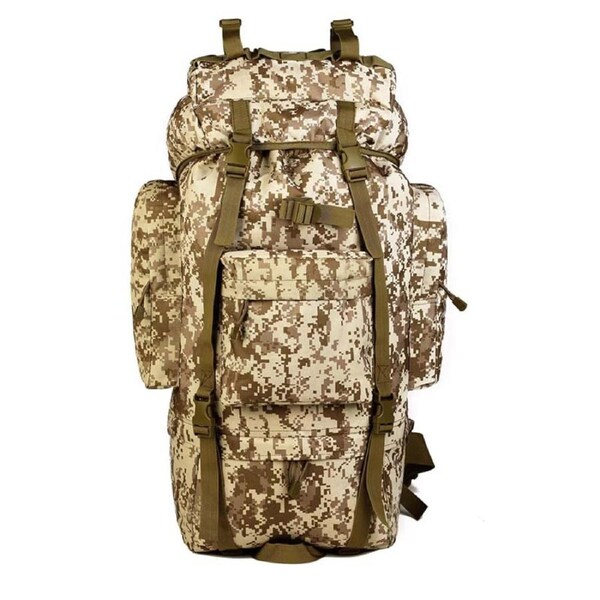 Nevenka 65L Extra Large Camping Waterproof Backpack For Men-DesertCamo