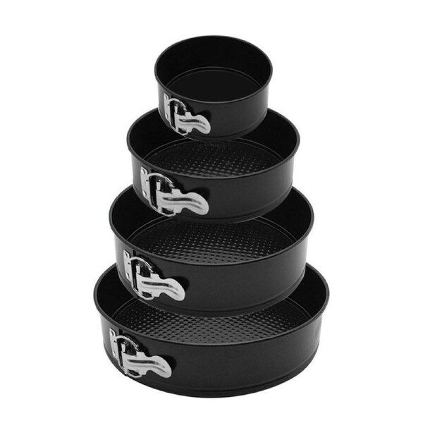 Nevenka 4Pcs Round Cake Pan Removable Bottom Bakeware Sets