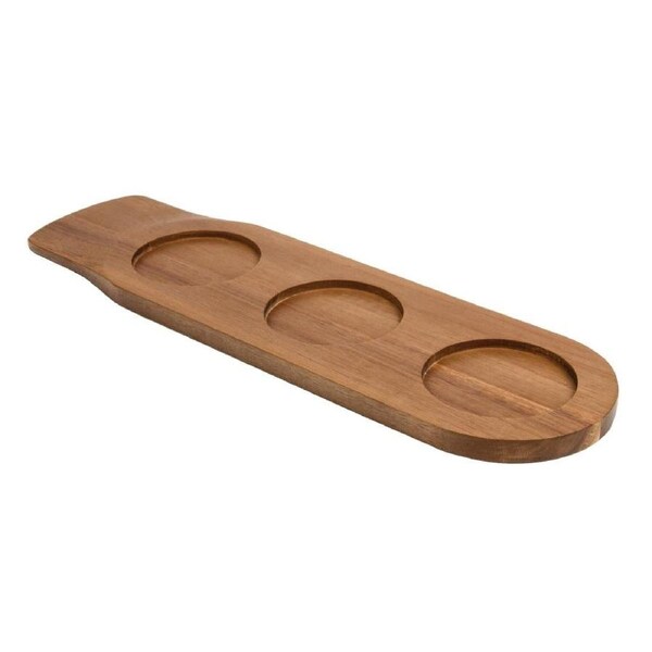 Olympia Serving Stick Acacia Three Recess to fit 95mm Ramekins