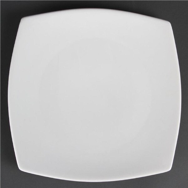 Olympia Whiteware Rounded Square Plate - 27cm 10 3/4" (Box 6)