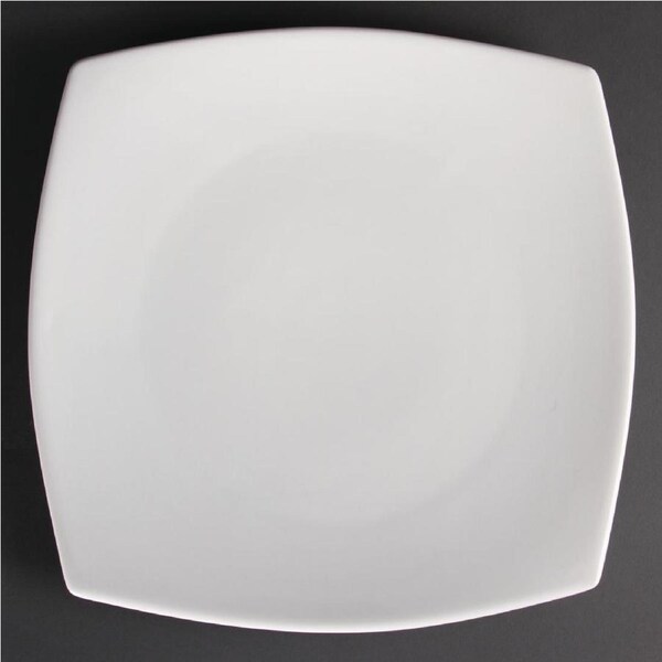 Olympia Whiteware Rounded Square Plate - 30.5cm 12" (Box 6)