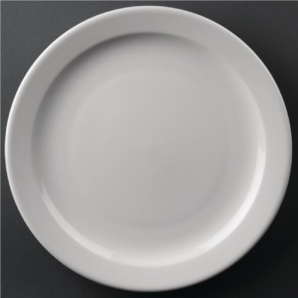 EDLP - Olympia Athena Narrow Rimmed Plate - 254mm 10" (Box 12)