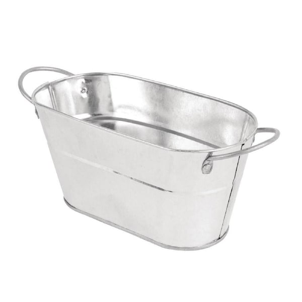 Olympia Rectangular Galvanised Tub - 95(H)x197(W)x130(D)mm