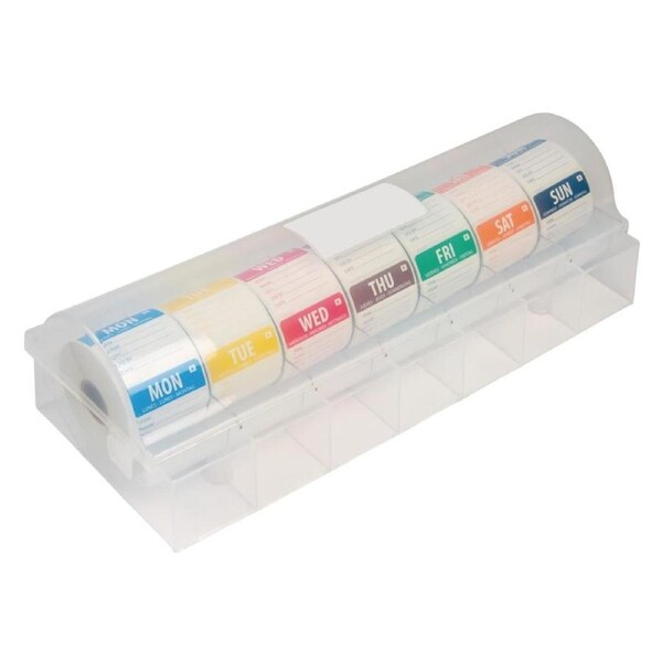 Hygiplas DOTW Dissolvable Food Prep label starter Kit 2'' (inc Dispenser)