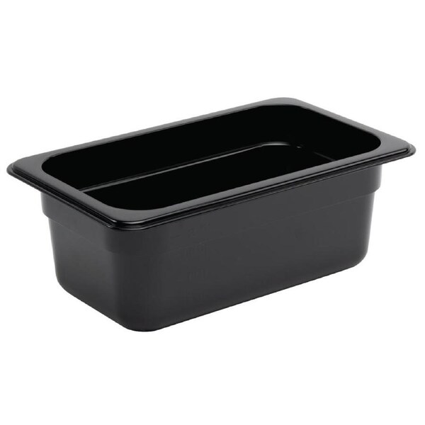 Vogue Black Polycarbonate - GN 1/4 100mm