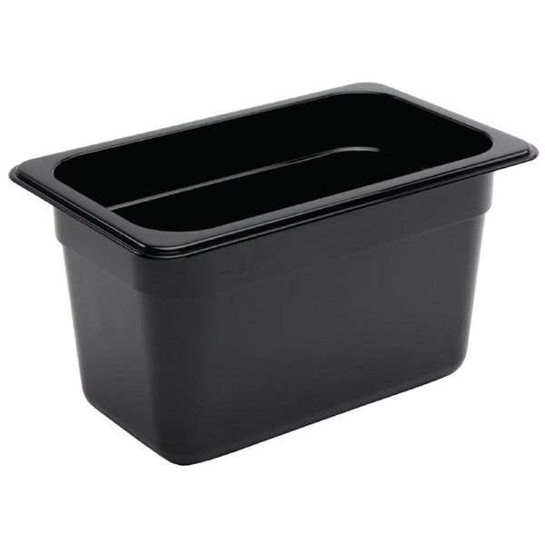 Vogue Black Polycarbonate - GN 1/4 150mm