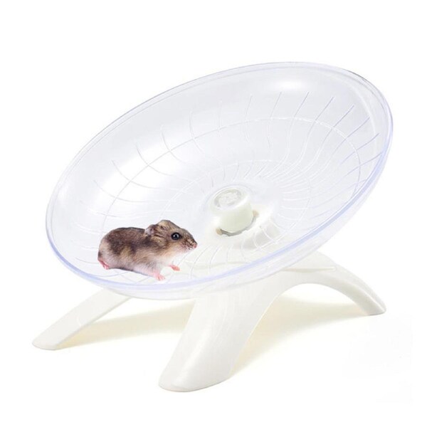 Nevenka Hamster Silent Running Exercise Wheel Small Pet Toy-White