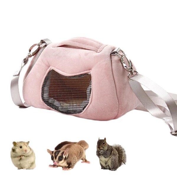 Nevenka Portable Pet Outgoing Carrier Bags with Adjustble Shoulder Strap-NewPink