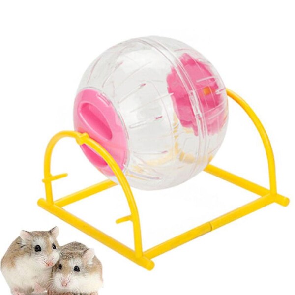 Nevenka Cute Hamster Running Ball Silent Exercise Wheel-Red
