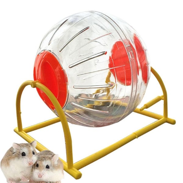 Nevenka Cute Hamster Running Ball Silent Exercise Wheel-Orange