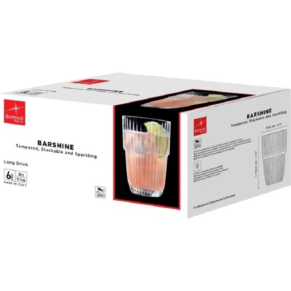 Bormioli Rocco Barshine Long Drink Glass 380ml - Set 6