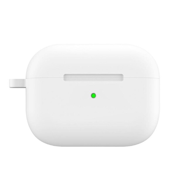 ZUSLAB AirPods Pro 2 Case Silicone Skin Shockproof Full Protective Cover Supports Wireless Charging with Durable Carabiner for Apple (2022) - White