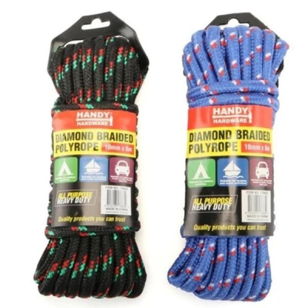 Handy Hardware? 1PK Polyrope Braided Lightweight Pliable Heavy Duty 8m