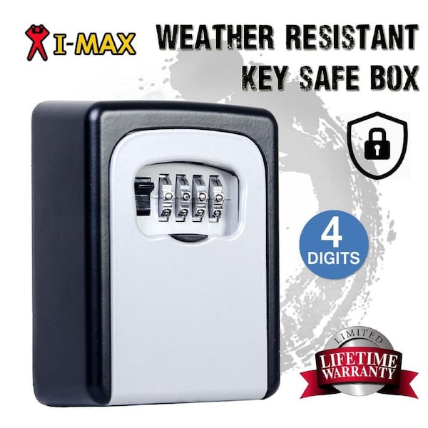 Rain Proof Weather Resistant 4 Digit Wall Mount Key Box Outdoor Locker Security