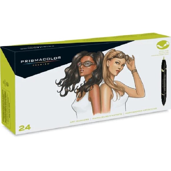 Prismacolor Art Markers Brush/Fine 24 Pack Portrait