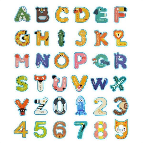 Nevenka 36Pcs Alphabet Numbers Bath Foam Toys Set Educational Floating Toys for Baby Girls Boys