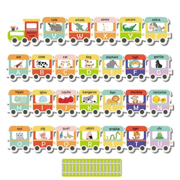 Nevenka 28Pcs Alphabet Train Bath Foam Toys Set Educational Floating Toys for Baby Girls Boys