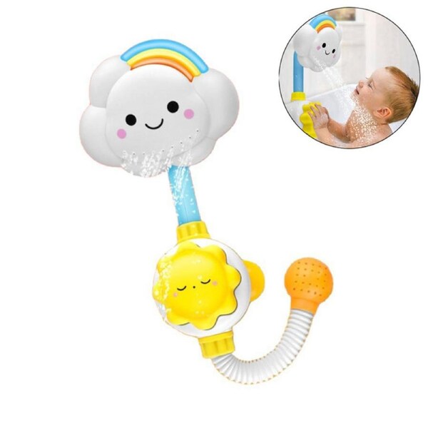 Nevenka Shower Bath Toy Rainbow Cloud Sprinkler for Toddles