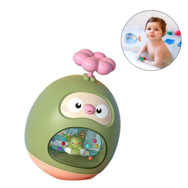 Nevenka Bathtime Fountain Fun Toys for Kids Ages 1-6 Amphibious Tumbler Water Toy-Green