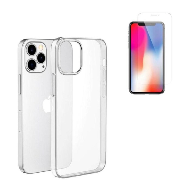 StylePro Combo for iPhone 11 clear case + tempered glass screen protector
