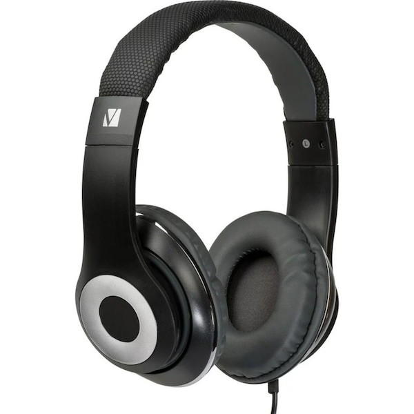 Verbatim Class Over-Ear Gaming/Multimedia/Music Headphones w/Inline Mic Black
