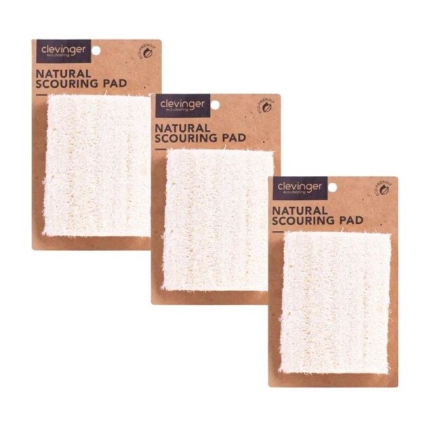3 Pcs Clevinge Natural Scouring Pad
