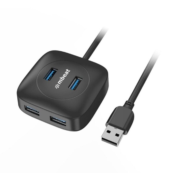mbeat 4-Port USB 3.0 Hub High Speed Data Transfer [MB-U3H-01K]