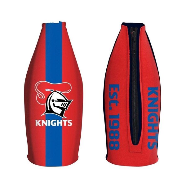 NRL Tallie Stubby Cooler - Newcastle Knights - Tally - Drink Cooler - Zipper