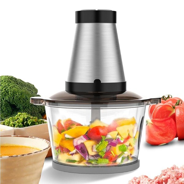 Advwin 2L Electric Meat Food Chopper Grinder Mincer Mixer for Home Use Kitchen Aid Meat Vegetable Processor 400W