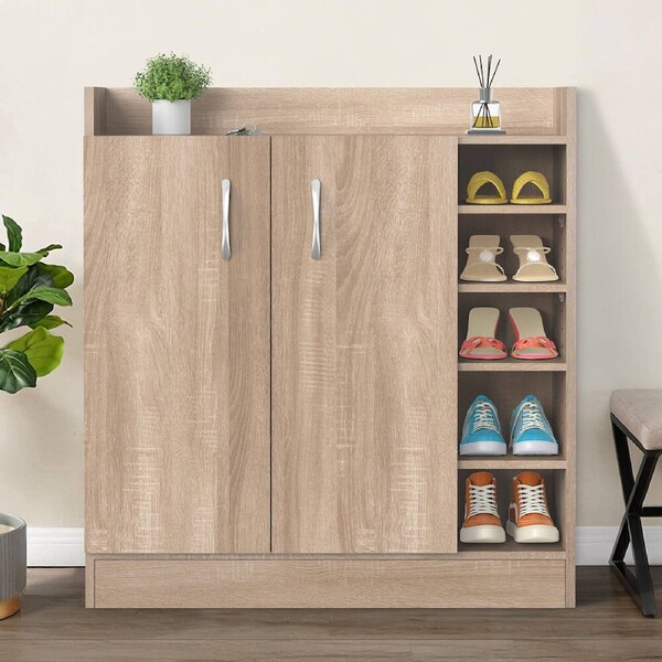 ALFORDSON Shoe Cabinet - Salus Storage Organiser 21 Pairs (Wood)