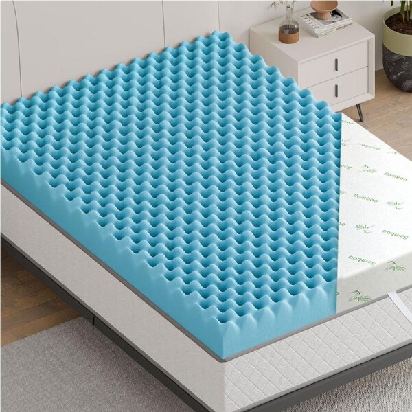 5cm STARRY EUCALYPT Memory Foam Topper Cool Gel Bamboo Cover Underlay King