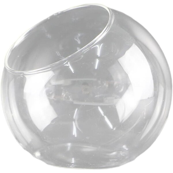 Only 1 12cm Clear Landscape Glass Vase Succulent Plant Terrarium Container Flower Pots