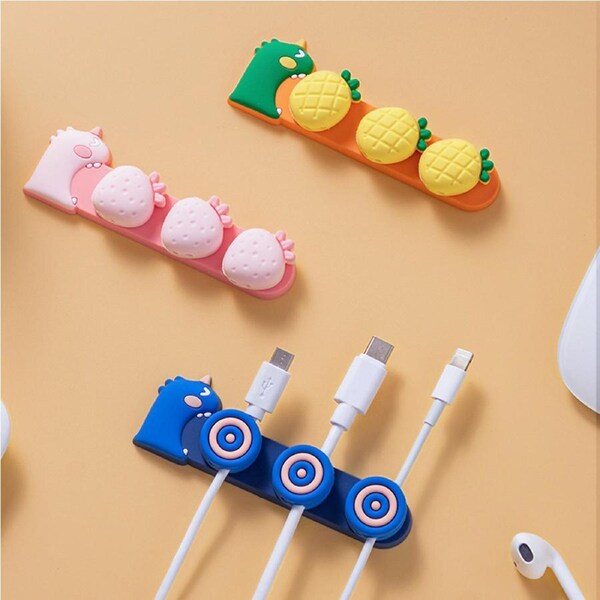 3Pcs Desktop Data Cable Magnetic Fixed Line Charging Cable Storage Holder