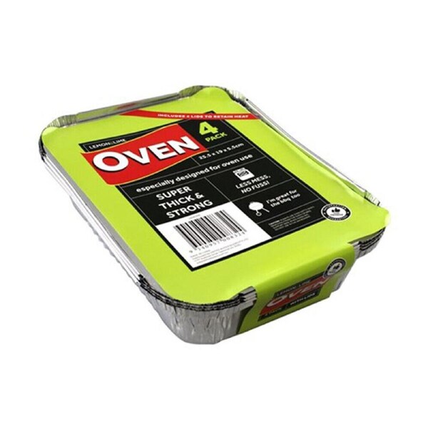 20 x Aluminium Foil Containers W/ Lid BBQ Party Baking Roasting Catering Tray