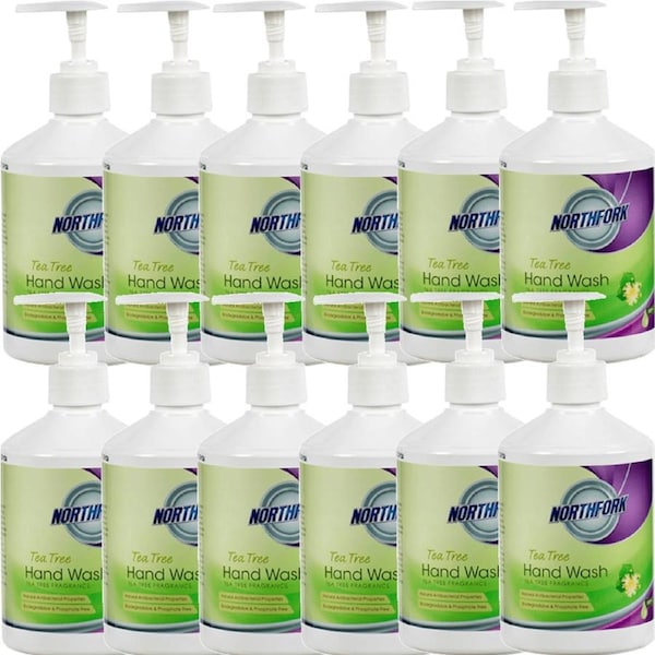 Northfork Liquid Handwash With Tea Tree Oil 500ml Pump Carton 12
