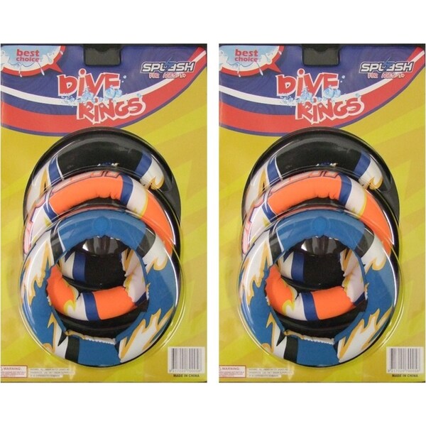 2x Regent Aqua Ride Dive Rings Underwater Diving Game Swimming Pool Water Toys