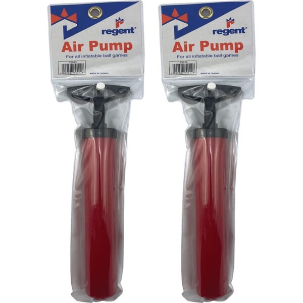 2x Regent 12'' Hand Air Pump Basketball/Football Sports Ball Inflator w/ Needle