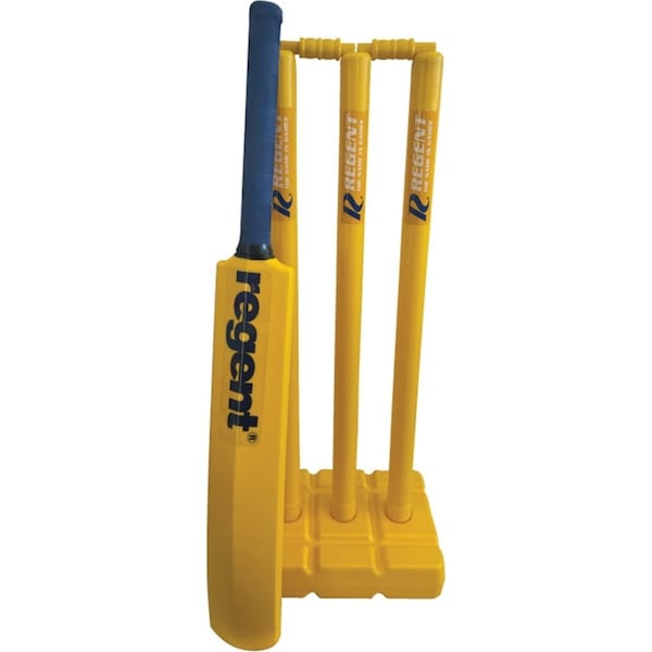 Regent Double Plastic Cricket Set w/ Carry Case Outdoor Beach/Park Family Game