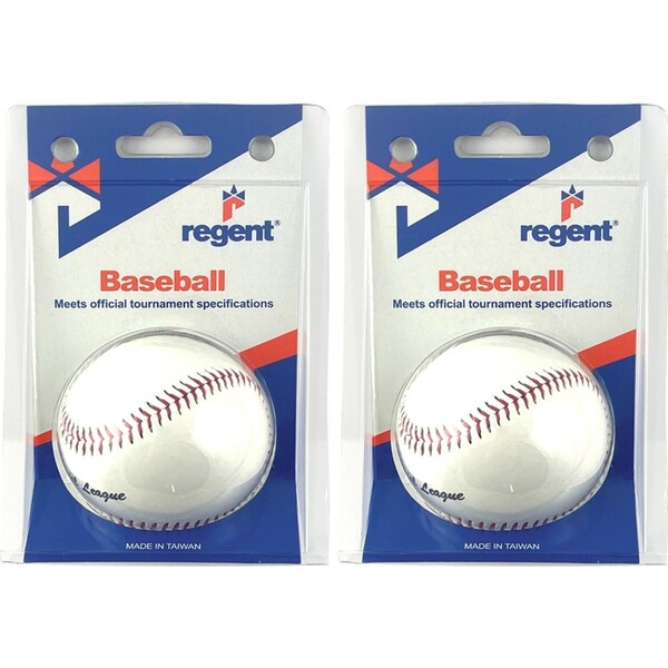 2x Regent 9" Parahyde Baseballs Outdoor Sports Game Practice/Training Ball White
