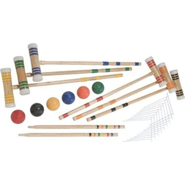 Regent Premier 6-Player Croquet Set w/ Mallets/Balls Fun Outdoor Family Game