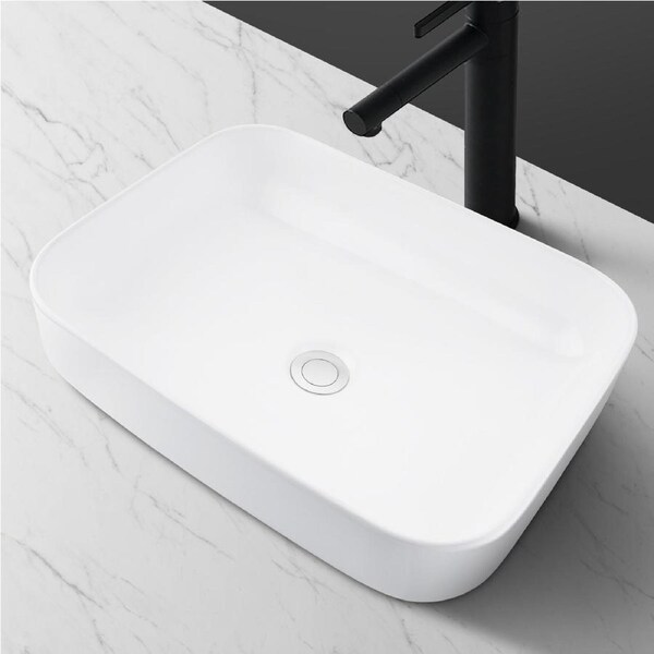 ACA 500x400x140mm Bathroom Basin Vanity Sink Ceramic Above Counter Top Rectangle