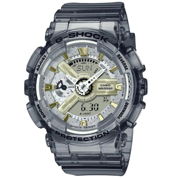 G-Shock S-Series Transparent Grey Unisex Digital Sports Watch GMA-S110GS-8A
