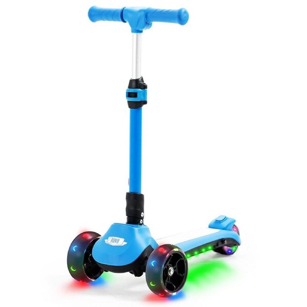 Rovo Kids 3-Wheel Electric Scooter Ages 3-8, Adjustable Height, AU Compliant, Lithium Battery, Blue