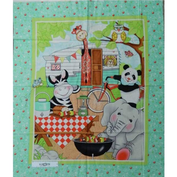 Patchwork Quilting Sewing Fabric Bazoople Camp Out 92x110cm